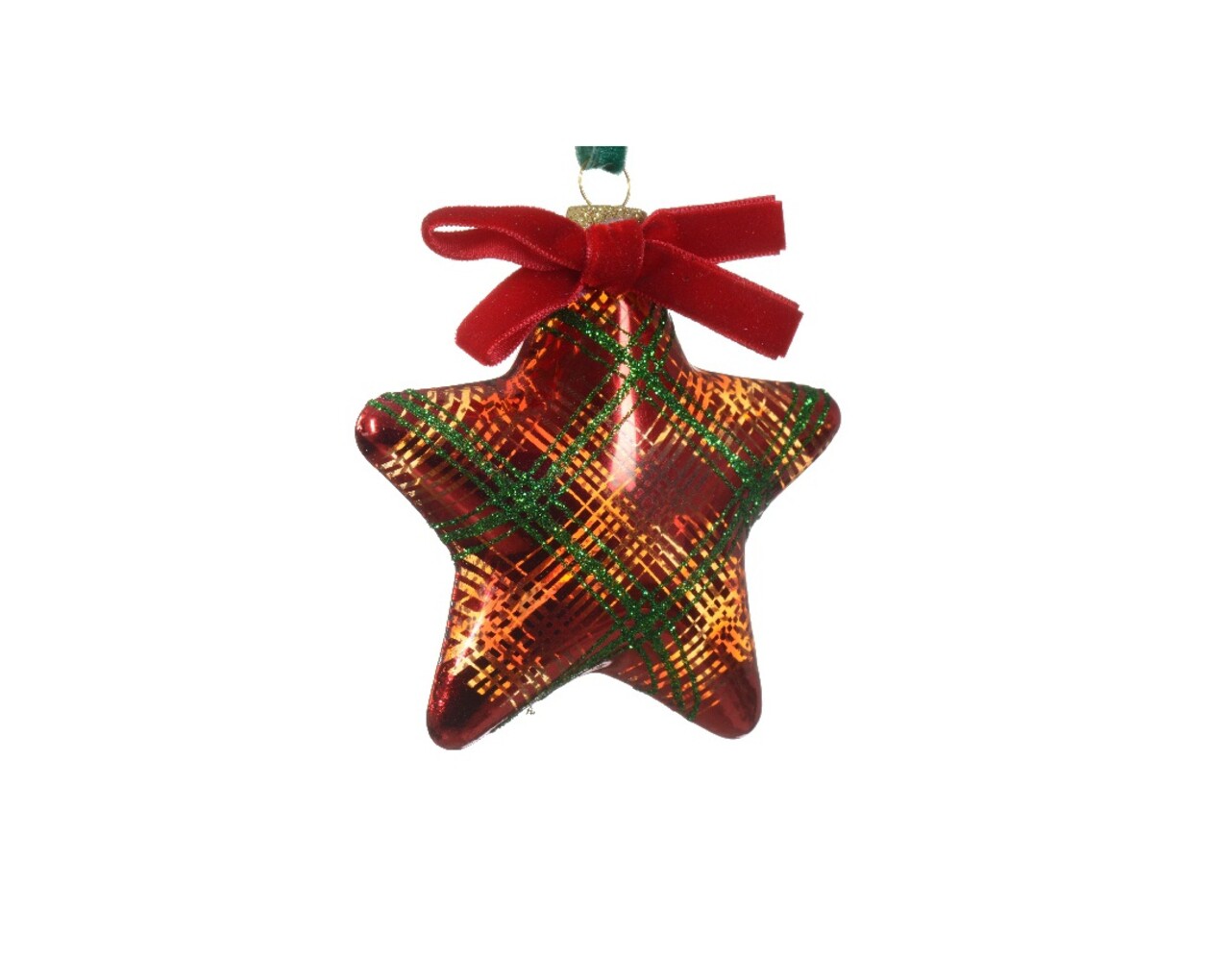 Glob Star w check V3, Decoris, 8 cm, sticla, multicolor - imagine 3